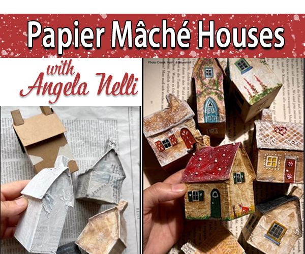 making paper mache houses