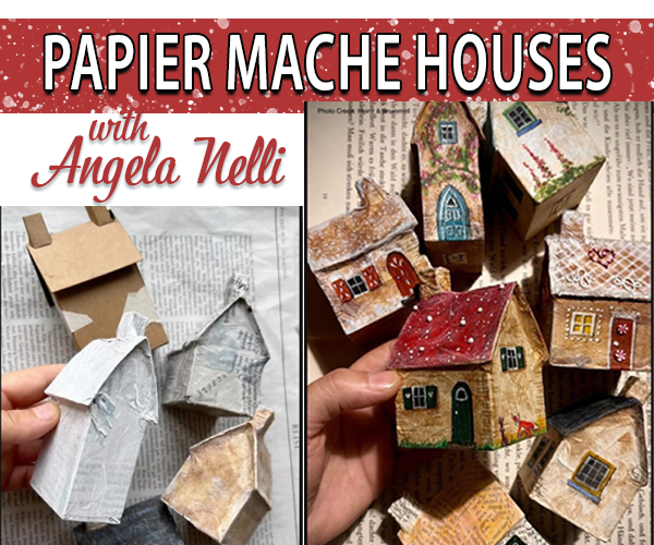 making papier mache houses