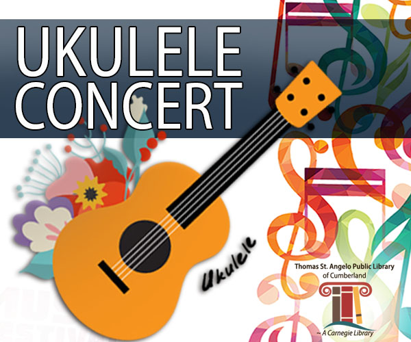 Ukulele and musical notes
