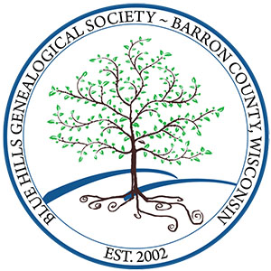 Blue Hills Genealogy Society logo.