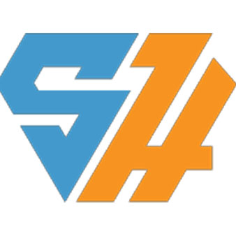 S H, science heroes logo.